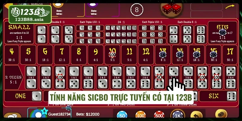 Khám phá tính năng trong Sicbo online 123B